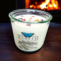 Evolve Botanica Rocks Candle - Bonfire (Wood Wick Obsidian & Mookaite Gemstone Soy Candle)