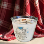 Evolve Botanica Rocks Candle - North Pole (Wood Wick, Garnet (Passion, Balance), Peridot (Compassion, Joy), Quartz (Harmony, Clarity)