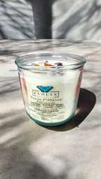 Rocks Candle - You're F*#@king Fabulous (Amethyst, Quartz, Smoky Quartz, Cacoxenite, Rutile, Goethite, & Lepidocrocite)