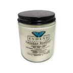 Evolve Botanica Classic 9oz Jam Jar Crystal Soy Candle - Sweater Weather (Howlite & Labradorite)