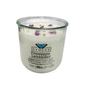 Evolve Botanica Rocks Candle - Provence Lavender (Wood Wick, Amethyst & Peridot Gemstone Soy Candle)
