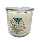 Rocks Candle - Java Jive (Wood Wick Tiger Eye & Smoky Quartz Gemstone Soy Candle)