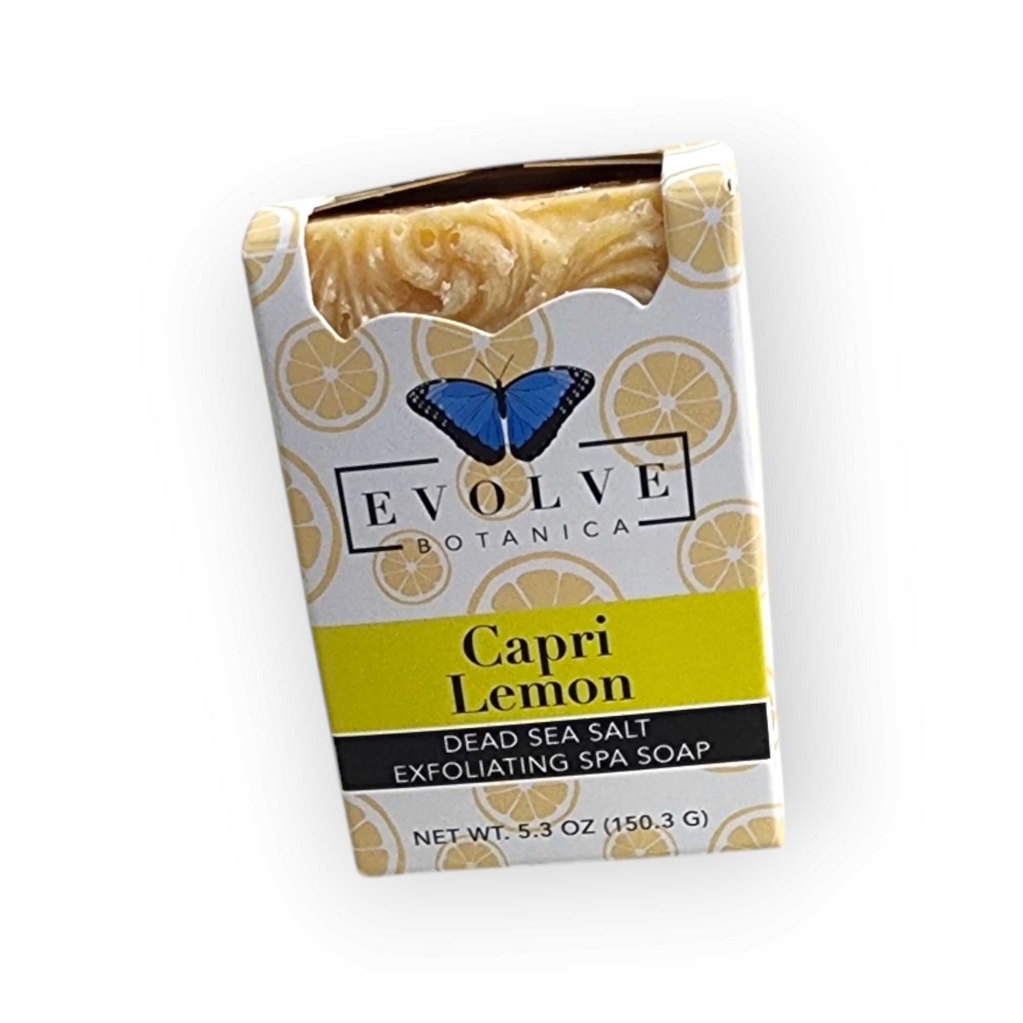 Capri Lemon Salt Bar - Exfoliating Citrus Dead Sea Salt Scrub