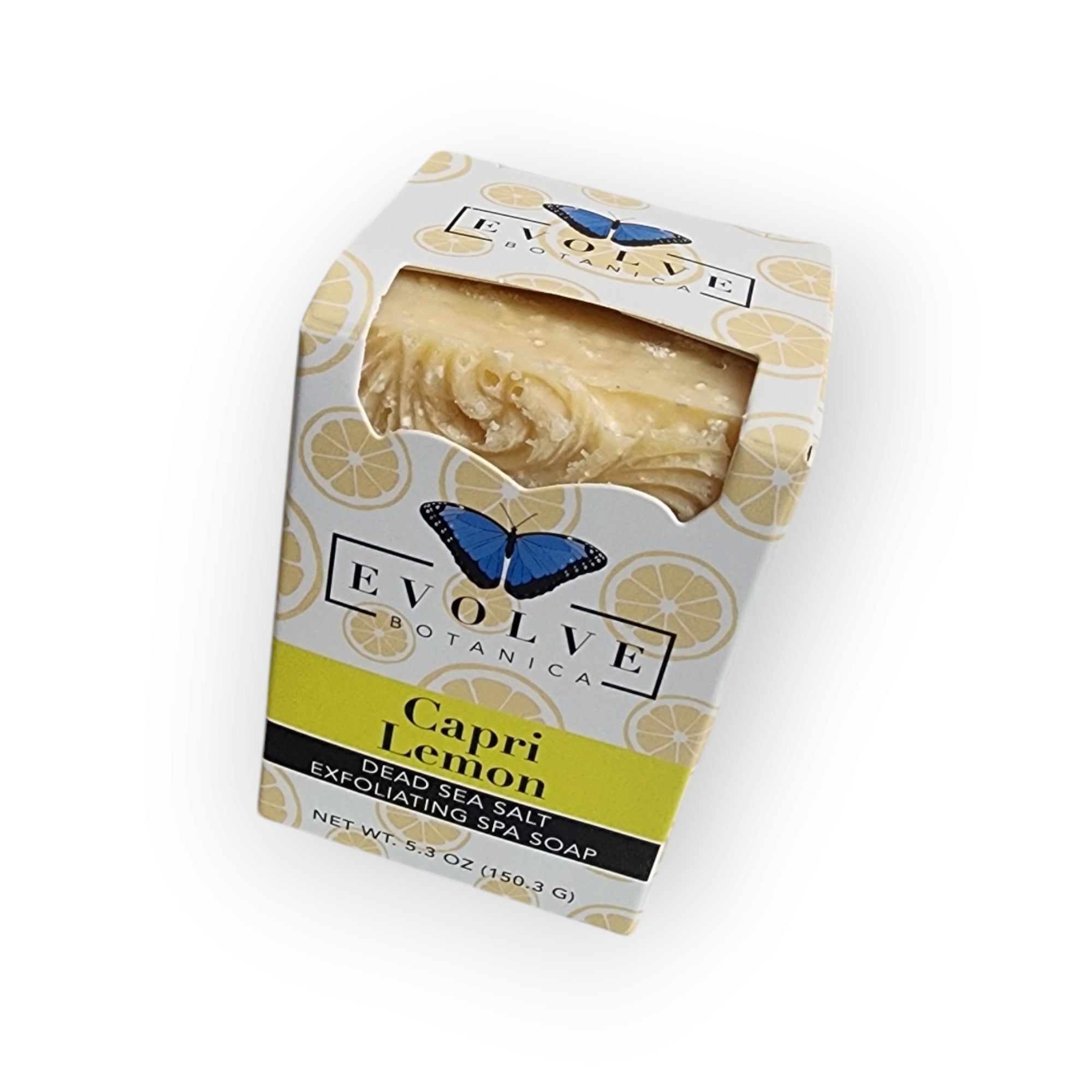 Capri Lemon Salt Bar - Exfoliating Citrus Dead Sea Salt Scrub