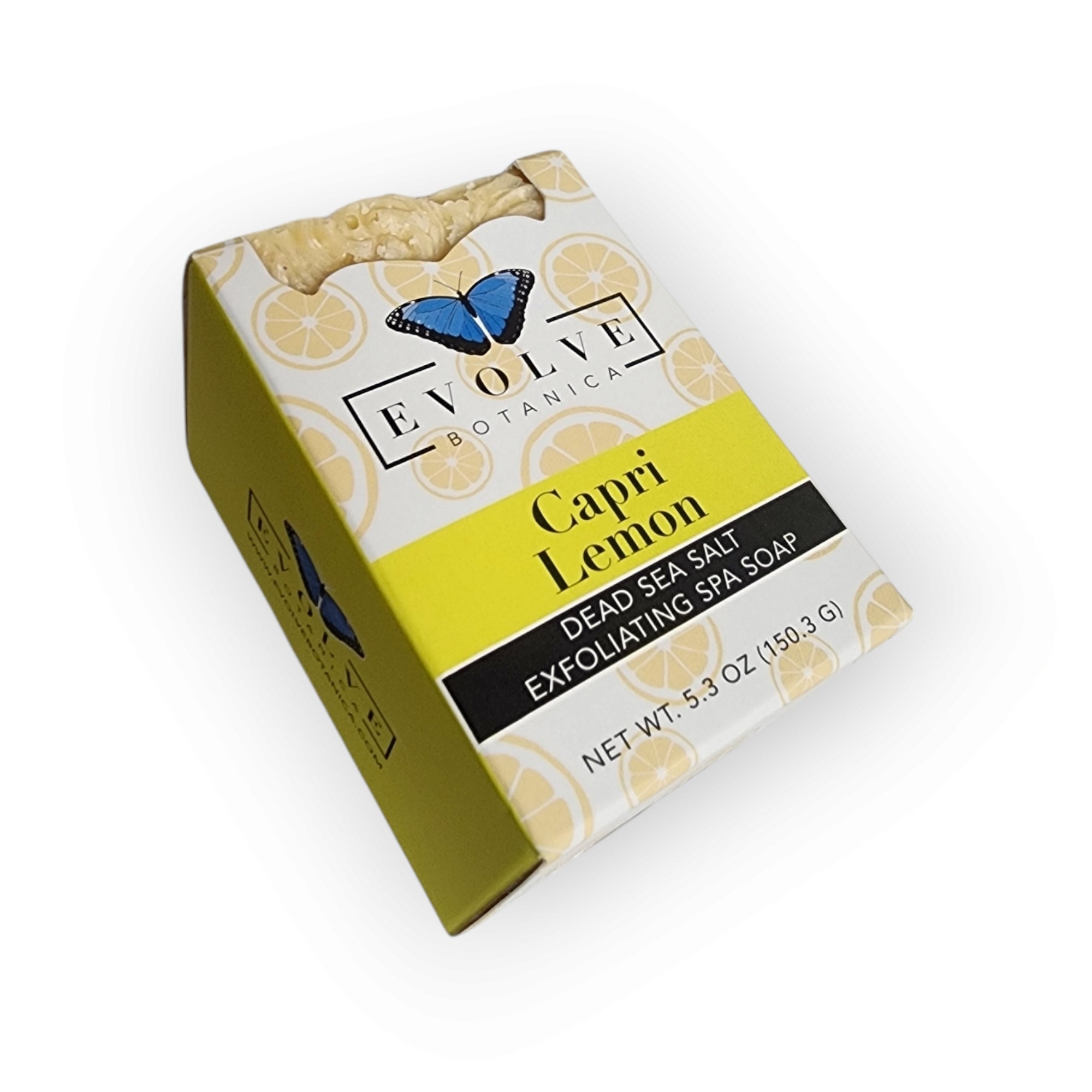 Capri Lemon Salt Bar - Exfoliating Citrus Dead Sea Salt Scrub