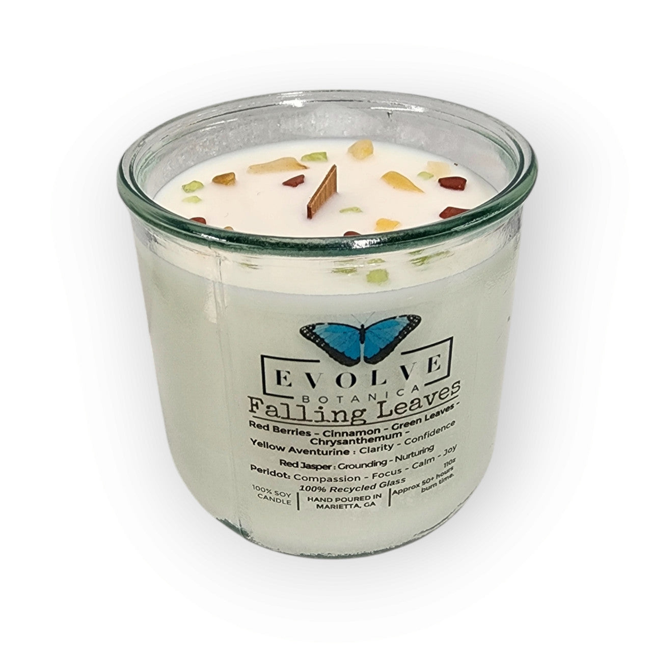 Rocks Candle - Allegheny Forest (Wood Wick Serpentine & Prehnite Gemstone Soy Candle)