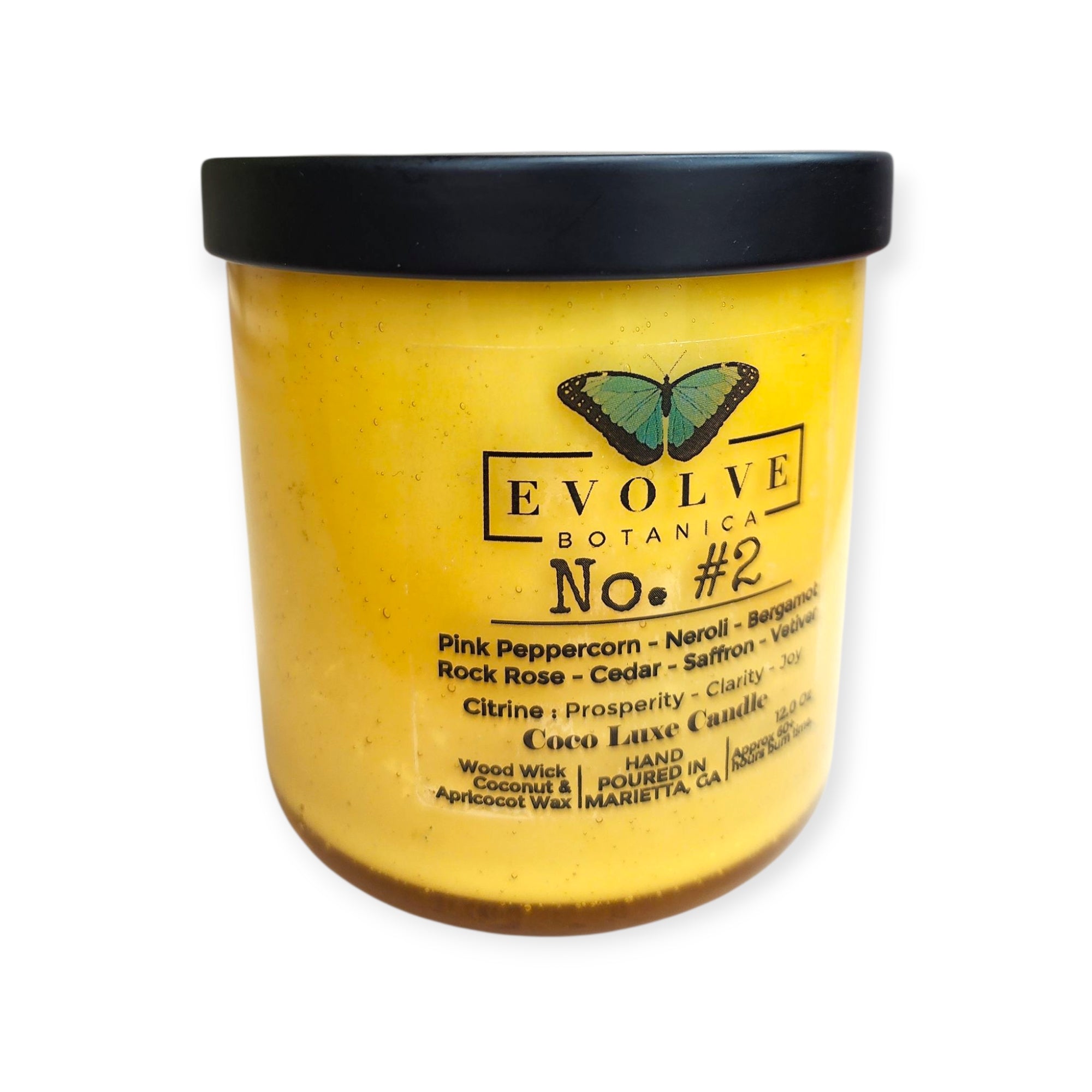 candle✣candle 　no2 9oz Coco Luxe Candle - No. #2 (Citrine) – Evolve Botanica