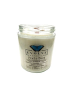 Evolve Botanica Classic 9oz Jam Jar Crystal Soy Candle - Pixie Dust (Watermelon Tourmaline)