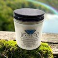 Classic 9oz Jam Jar Crystal Soy Candle - Rainbows & Unicorns (Fluorite) Evolve Botanica