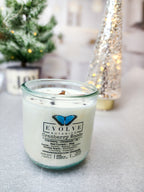 Evolve Botanica Rocks Candle - Cranberry Woods (Garnet & Smokey Quartz)