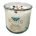 Dulce Rocks candle with Red Jasper & Onyx — sweet dulce de leche caramel scent
