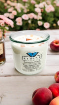 Georgia Peach Farmers Market candle — peaches, plums & tonka bean Southern scent
