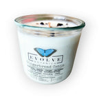 Evolve Botanica Rocks Candle - Gingerbread Cabin (Wood Wick, Onyx & Smoky Quartz, Soy Candle)