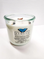 Evolve Botanica Rocks Candle - Watermelon Sugar (Wood Wick Gemstone Soy Candle)