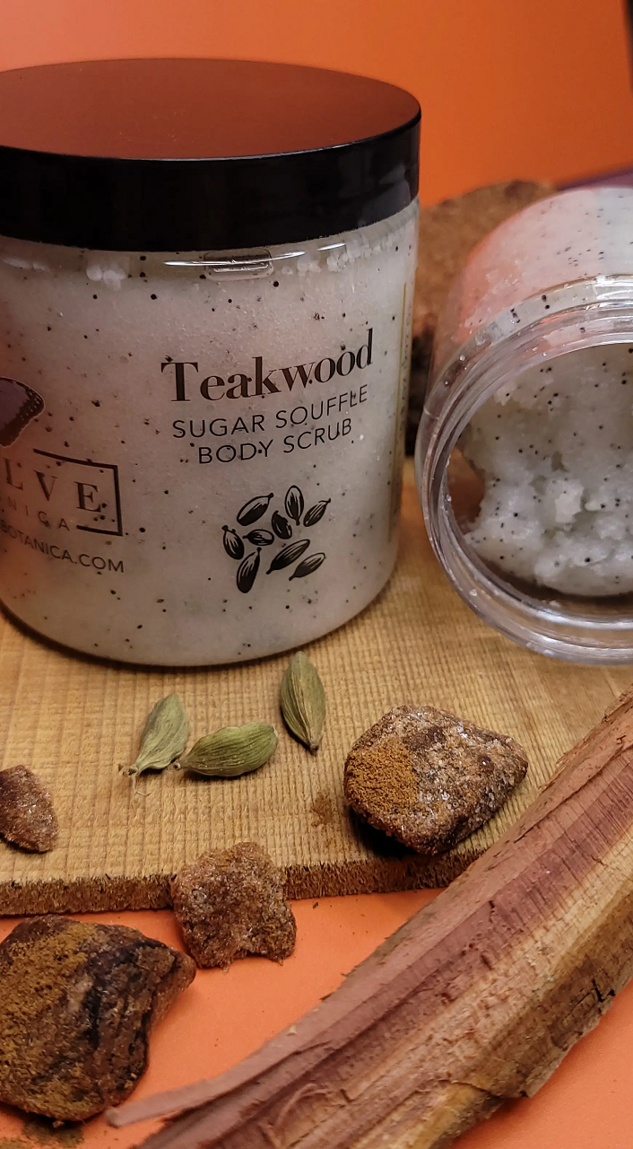 Skincare - Sugar Souffle Body Polish - Teakwood Skincare Evolve Botanica
