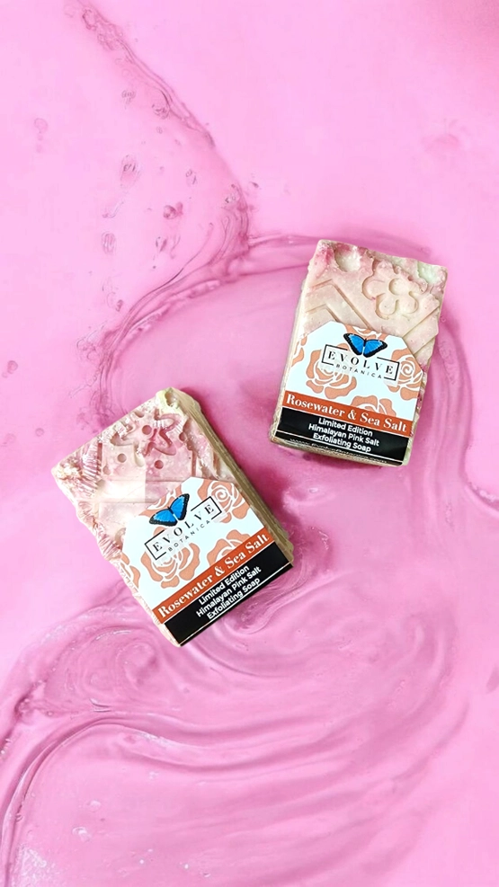 Evolve Botanica Specialty Soap - Rosewater & Sea Salt (Limited Edition Salt Bar)