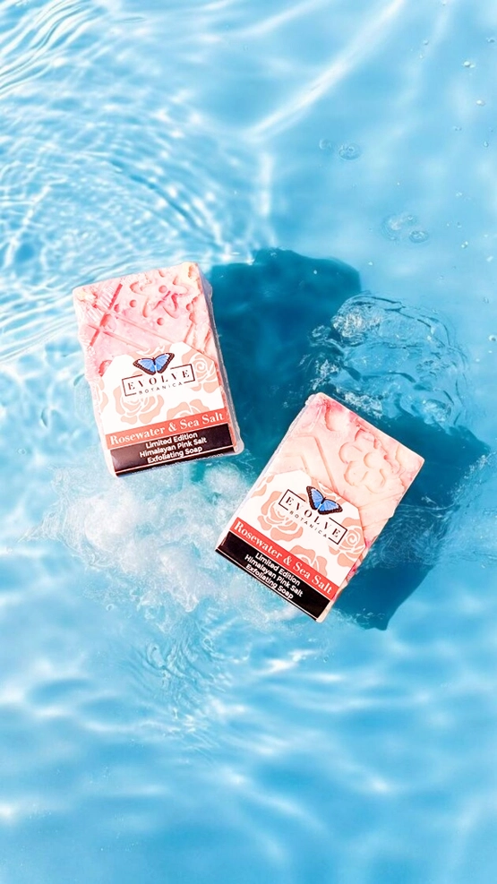 Evolve Botanica Specialty Soap - Rosewater & Sea Salt (Limited Edition Salt Bar)