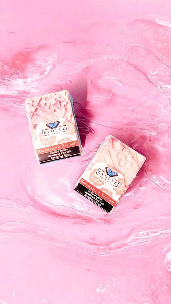 Evolve Botanica Specialty Soap - Rosewater & Sea Salt (Limited Edition Salt Bar)