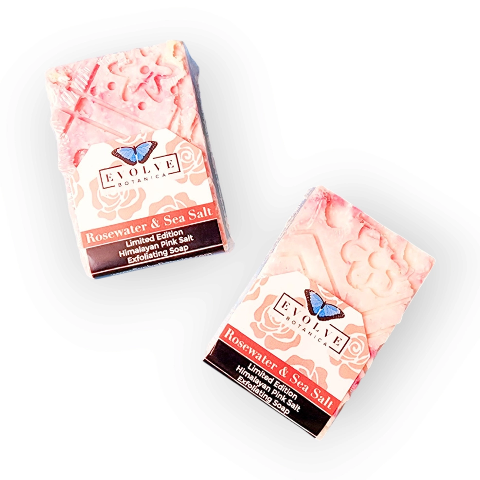 Evolve Botanica Specialty Soap - Rosewater & Sea Salt (Limited Edition Salt Bar)