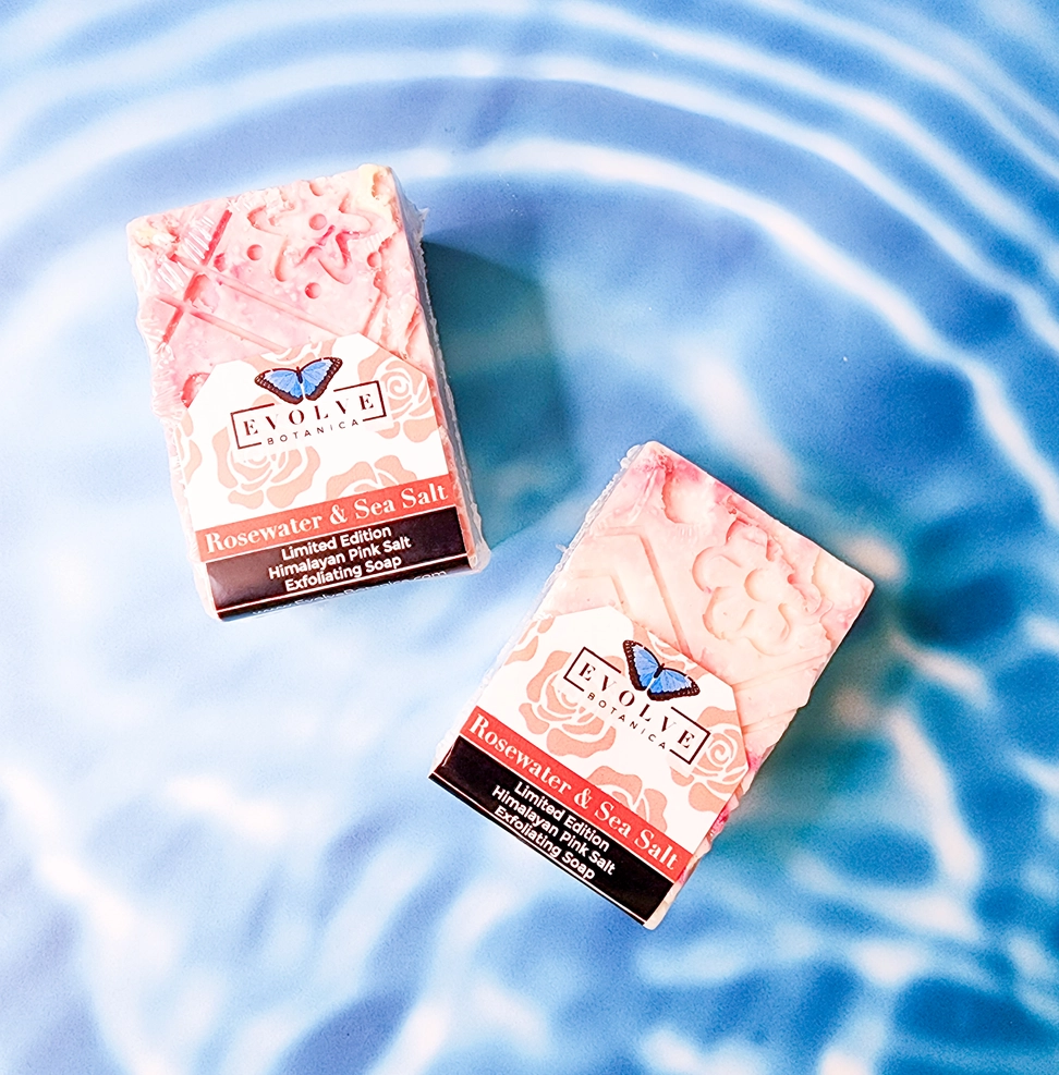 Evolve Botanica Specialty Soap - Rosewater & Sea Salt (Limited Edition Salt Bar)