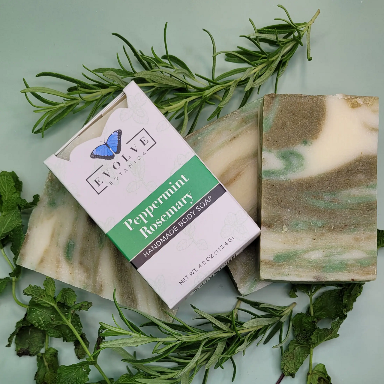 Standard Soap - Peppermint Rosemary Standard Soaps Evolve Botanica