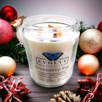 Evolve Botanica Classic 9oz Jam Jar Crystal Soy Candle - Cranberry Fig (Carnelian)