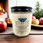 Evolve Botanica Classic 9oz Jam Jar Crystal Soy Candle - Fireside Cider (Carnelian & Tigers Eye)