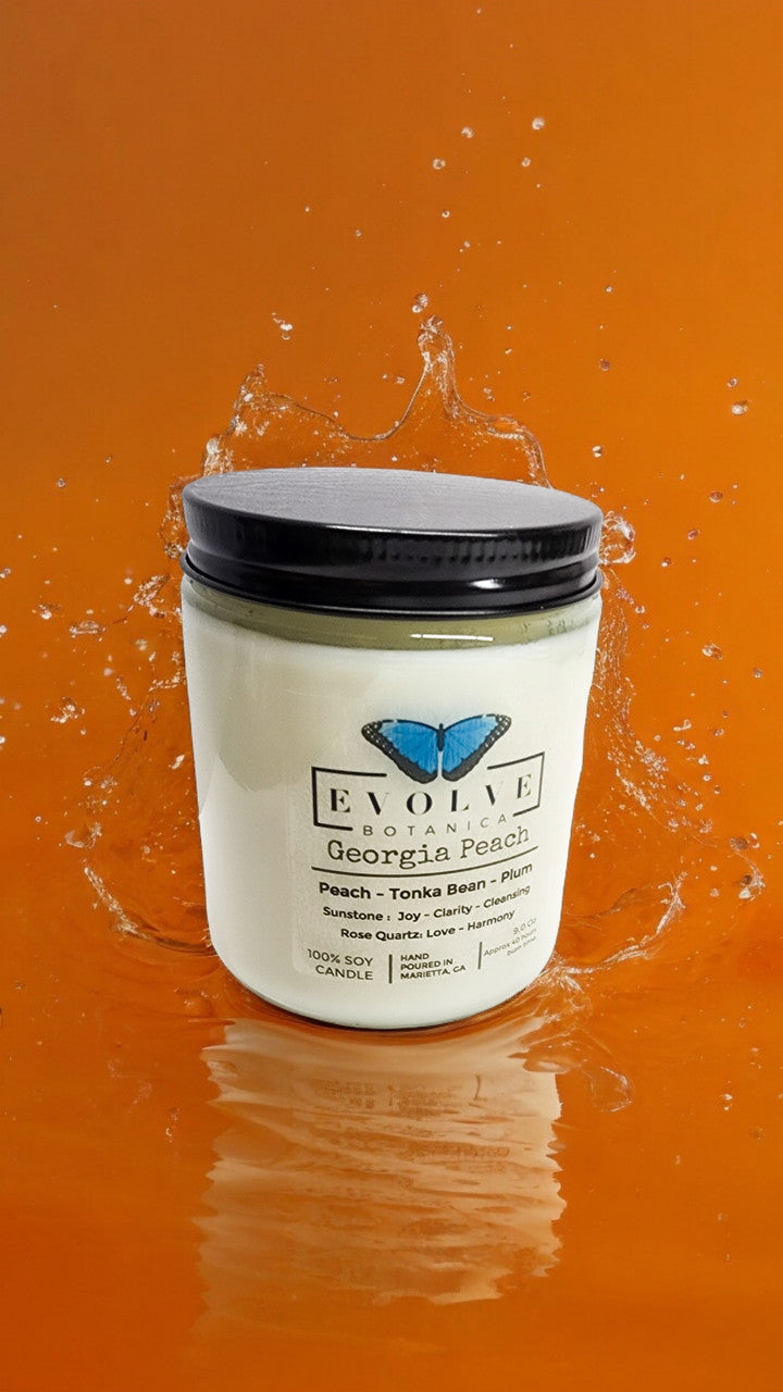 Evolve Botanica Classic 9oz Jam Jar Crystal Soy Candle - Orange Day Dream