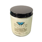 Evolve Botanica Classic 9oz Jam Jar Crystal Soy Candle - Praline Cinnamon Bun (Red Jasper & Clear Quartz)