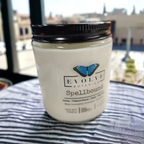 Classic 9oz Jam Jar Crystal Soy Candle - Spellbound (Black Tourmaline) Evolve Botanica