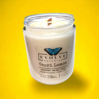 Classic 9oz Jam Jar Crystal Soy Candle - Capri Lemon (Citrine) Evolve Botanica