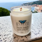 Classic 9oz Jam Jar Crystal Soy Candle - Capri Lemon (Citrine) Evolve Botanica