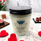 Evolve Botanica Classic 9oz Jam Jar Crystal Soy Candle - Date Night (Rose Quartz & Carnelian)