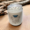 Classic 9oz Jam Jar Crystal Soy Candle - Driftwood (Tiger Eye) Evolve Botanica