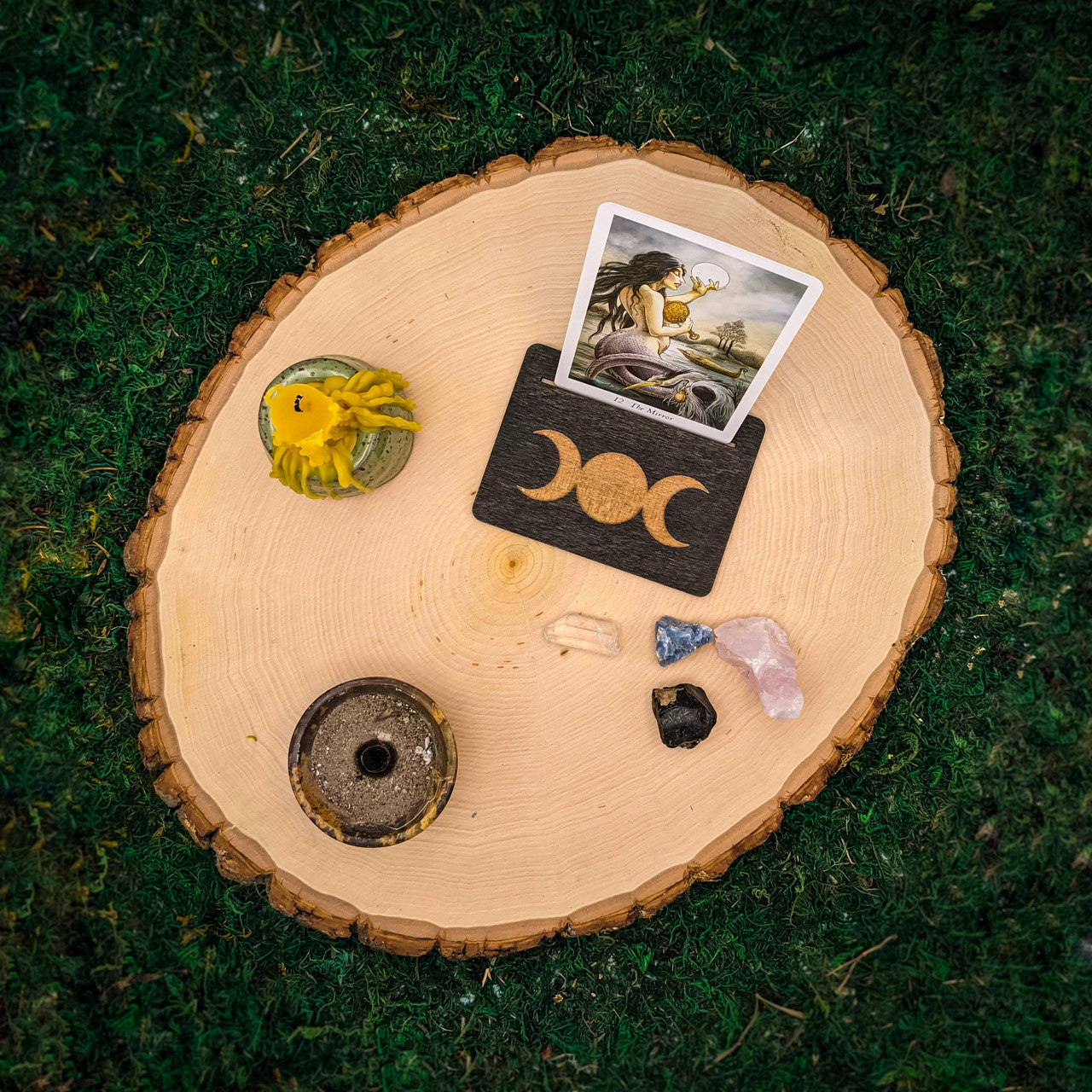 Evolve Botanica Triple Moon Tarot Card Stand - Card of the Day