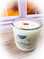 Halo candle angled moody studio shot