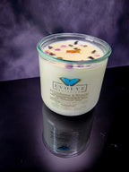 Apparition candle crystal detail moody studio shot