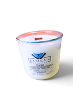 Halo Rocks Candle front label on white background