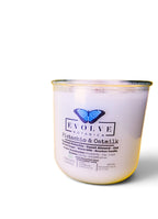 Pistachio and Oatmilk Rocks Candle front label on white background