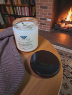 Peach & Passion 9oz Jam Jar Soy Candle, Sunstone & Garnet