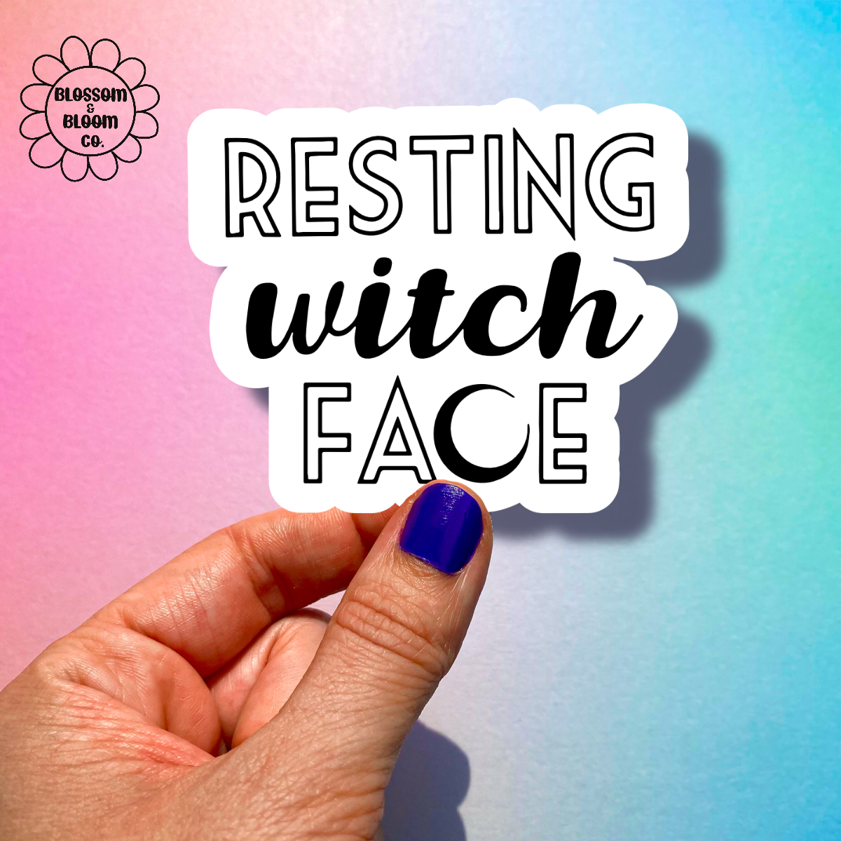 Evolve Botanica Sticker - Resting Witch Face