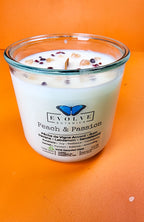 Rocks Candle - Peach & Passion (Wood Wick Soy Candle Sunstone Garnet)