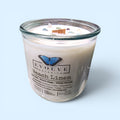 Rocks Candle - Beach Linen (Wood Wick Amazonite & Rainbow Fluorite Gemstone Soy Candle)