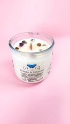 Rocks Candle - Petals & Potion (Wood Wick Soy Candle Amethyst Labradorite)