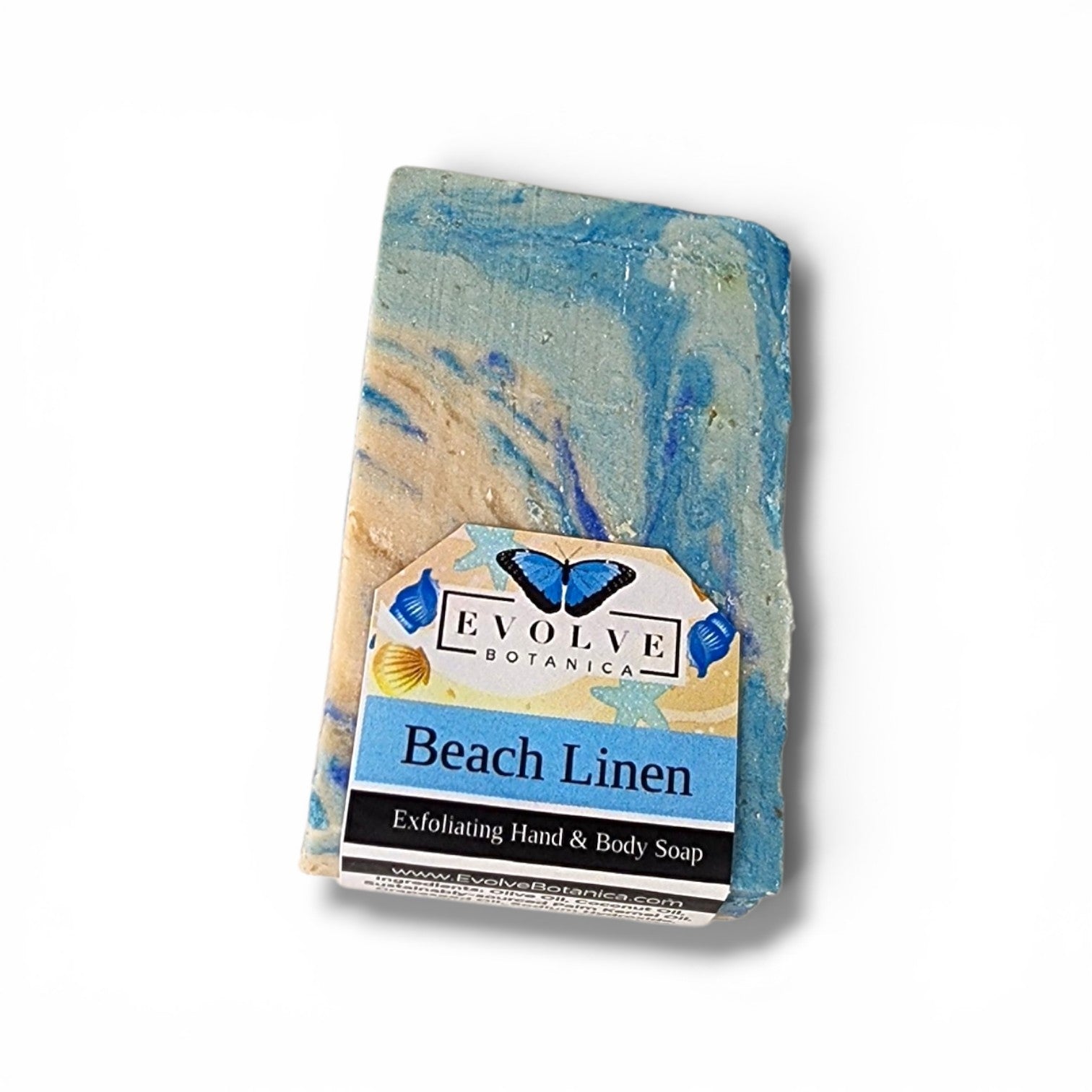 Beach Linen Seasonal Shea Butter Hand & Body Bar - Exfoliating Sea Salt Soap