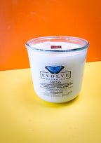 Halo candle label moody studio shot